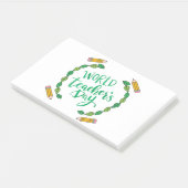 Weltlehrertag Post-it Klebezettel (angewinkelt)