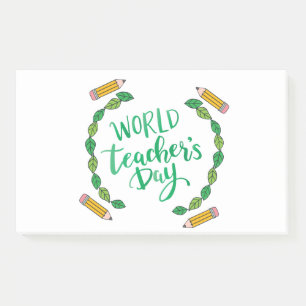 Weltlehrertag Post-it Klebezettel