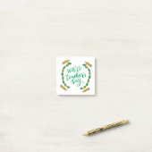 Weltlehrertag Post-it Klebezettel (Auf Schreibtisch)