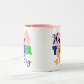 Weltlehrertag Zweifarbige Tasse (Mittel)