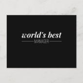 Weltleitender Manager Postkarte (Vorderseite)