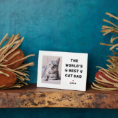 Weltleitendes Cat Vater  Pet Lover Foto Fotoplatte (Seite)