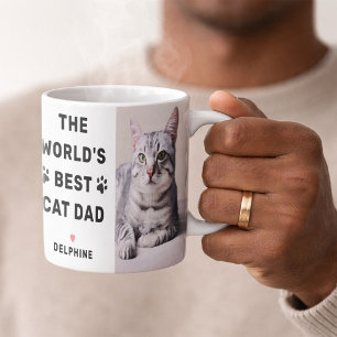 Weltleitster Cat Vater Black Two Foto Pet Lover Kaffeetasse