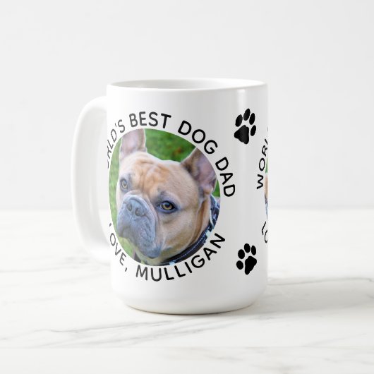 Weltleitster Hunde-Vater Kaffeetasse (Vorderseite Links)