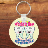 Weltleitster Zahnarzthygienist Schlüsselanhänger (Vorderseite)