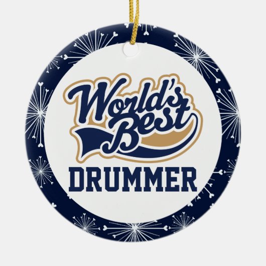 Weltleitungen Beste Drummer Musik Geschenk Keramik Ornament (Vorne)