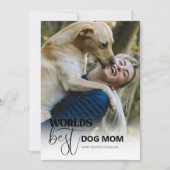 Weltleitungen Beste Hunde-Mama Feiertagskarte (Vorderseite)