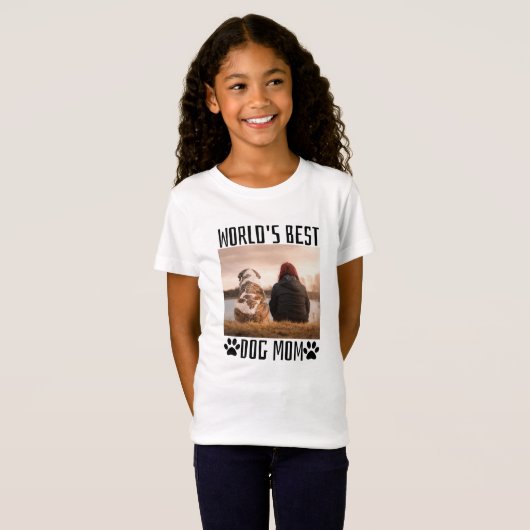 Weltleitungen Beste Hunde-Mama T-Shirt (Vorne ganz)