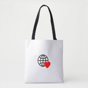 Weltliebe-Globus-Symbol   Herz Erde Sommer-Design Tasche