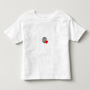 Weltliebesglobus-Symbol Herz Erde Sommer Design Kleinkind T-shirt