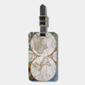 WELTMAP, 17. JAHRHUNDERT GEPÄCKANHÄNGER (Vorderseite vertikal)