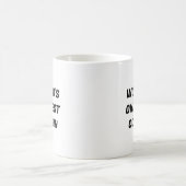 Weltmarkt-Cousin Funny Typografy Tasse (Mittel)