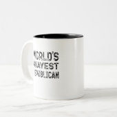 Weltmarkt der kleinste Republikaner Zweifarbige Tasse (Vorderseite Links)