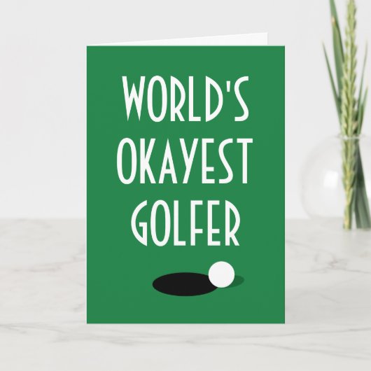 Weltmarkt-Glückwunschkarte für den Golfer Karte (Vorderseite)