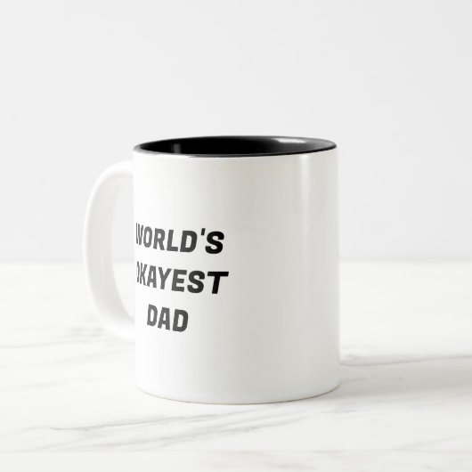 Weltmarkt-Vater Funny Typografy Tasse (Vorderseite Links)