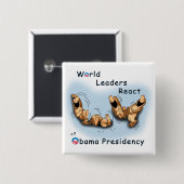 Weltmarktführer reagieren (Obama) Button (Vorne & Hinten)