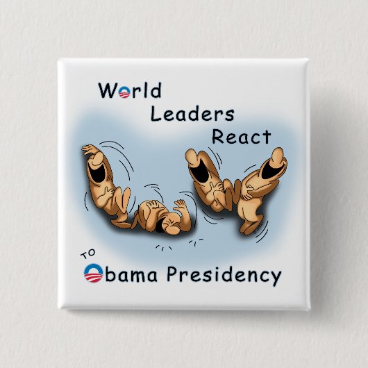 Weltmarktführer reagieren (Obama) Button (Vorderseite)