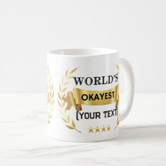 Weltmarkthaufen [Benutzerdefinierter Text] Funny G Kaffeetasse (VorderseiteRechts)