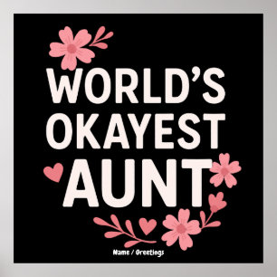 Weltmarkts-Tante Funny Mother-Day-Geschenk Poster