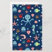 Weltmeer Briefpapier (Vorne/Hinten)