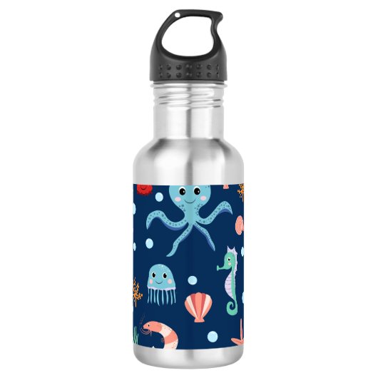 Weltmeer Edelstahlflasche (Vorderseite)