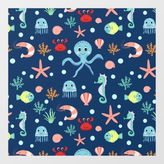 Weltmeer Fensteraufkleber (Blatt)