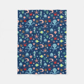 Weltmeer Fleecedecke (Vorderseite)