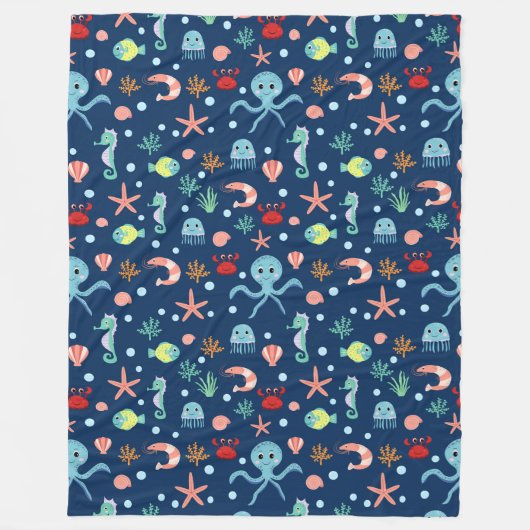 Weltmeer Fleecedecke (Vorderseite)