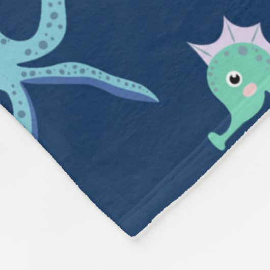 Weltmeer Fleecedecke (Ecke)