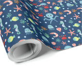 Weltmeer Geschenkpapier (Rolleneckpunkt)