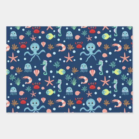 Weltmeer Geschenkpapier Set (Vorderseite 3)