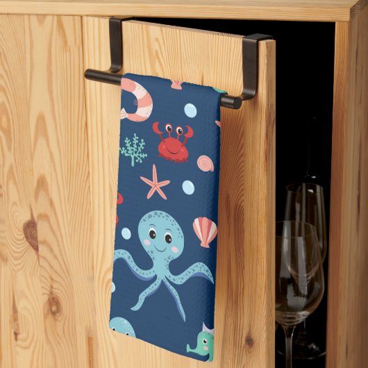 Weltmeer Geschirrtuch (Drittel gefaltet)