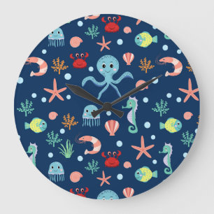 Weltmeer Große Wanduhr
