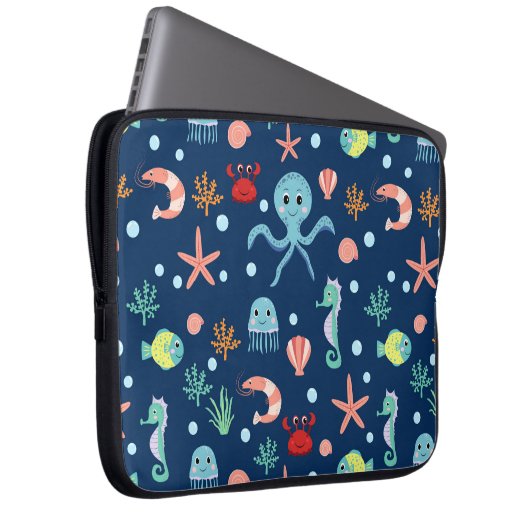 Weltmeer Laptopschutzhülle (Vorne Rechts)