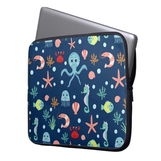 Weltmeer Laptopschutzhülle (Vorderseite Links)