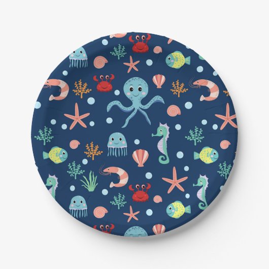 Weltmeer Pappteller (Vorderseite)