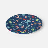 Weltmeer Pappteller (Schrägansicht)