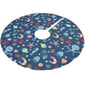 Weltmeer Polyester Weihnachtsbaumdecke (Schrägansicht)