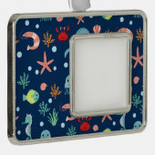 Weltmeer Rahmen-Ornament Silber (Rechts)