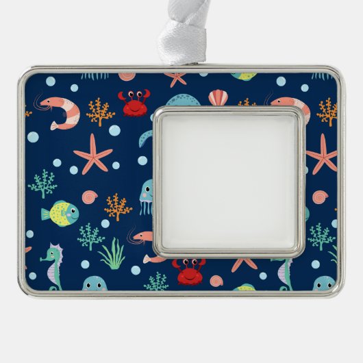 Weltmeer Rahmen-Ornament Silber (Vorderseite)