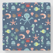 Weltmeer Steinuntersetzer (Vorderseite)