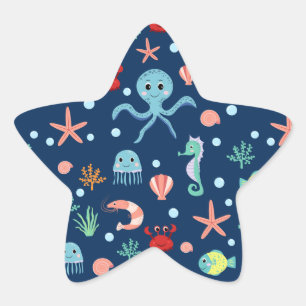 Weltmeer Stern-Aufkleber