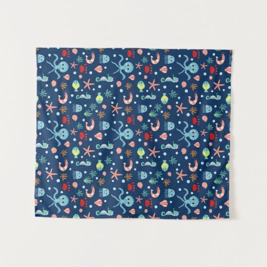 Weltmeer Wandteppich (Vorderseite (Horizontal))