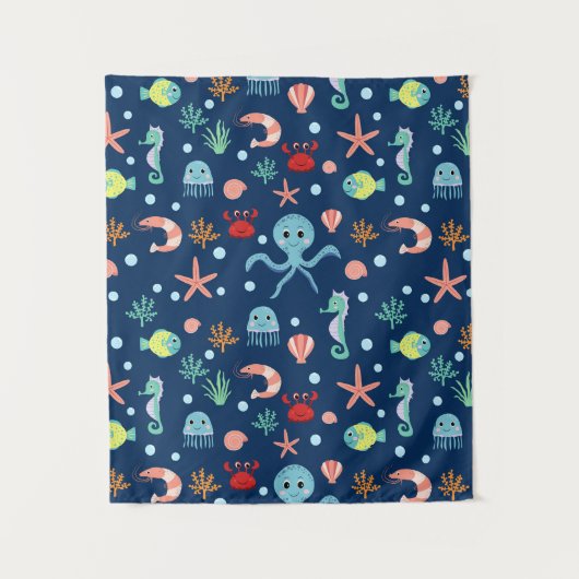 Weltmeer Wandteppich (Vorderseite)