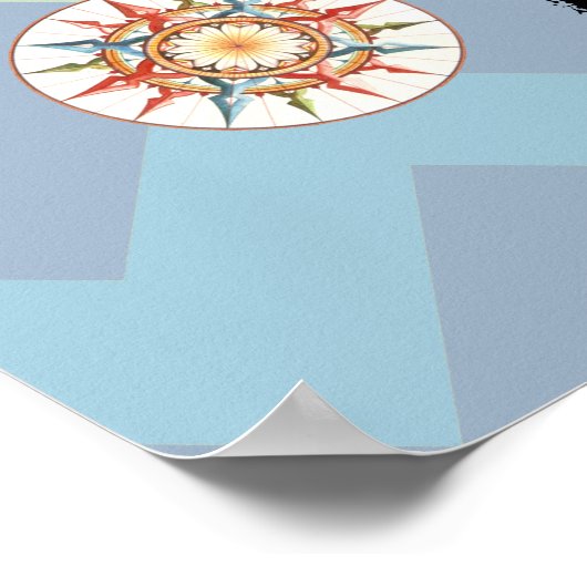 Weltmeer Zickzack Poster (Ecke)