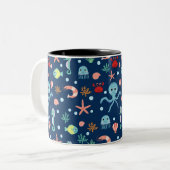 Weltmeer Zweifarbige Tasse (Vorderseite Links)