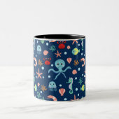 Weltmeer Zweifarbige Tasse (Mittel)