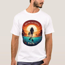 Weltmeere mit PAPA | Scuba Diving Vater T-Shirt