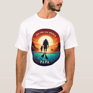 Weltmeere mit PAPA   Scuba Diving Vater T-Shirt