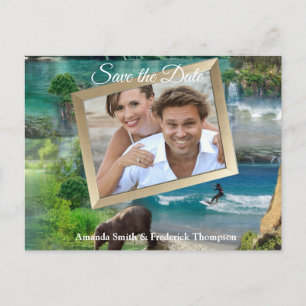 Weltmeere und -flüsse, Seen und Sport Ankündigungspostkarte